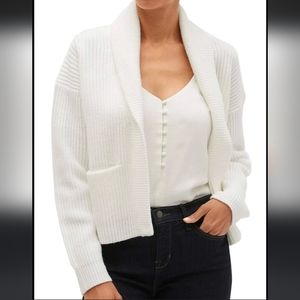 Worn Once! Banana Republic Textured Cropped Open Front Cardigan